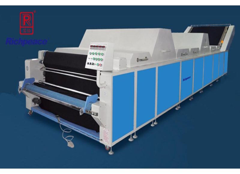 Richpeace Fabric shrinking and forming Machine（with heighten falling fabric device)